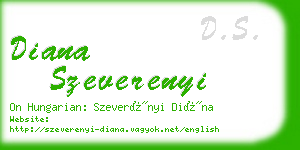 diana szeverenyi business card